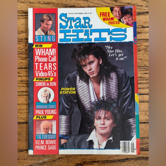 Vintage | Other | Star Hits Magazine September 985 Wham Sting Power ...